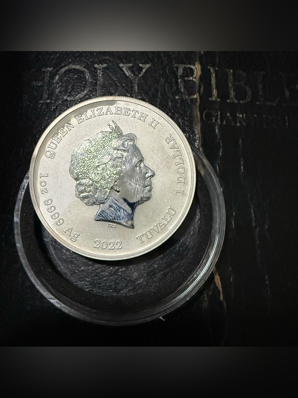 The Perth Mint 2022 Tuvalu Homer Simpson 1 oz .9999 Silver Coin PMD Acid Defect